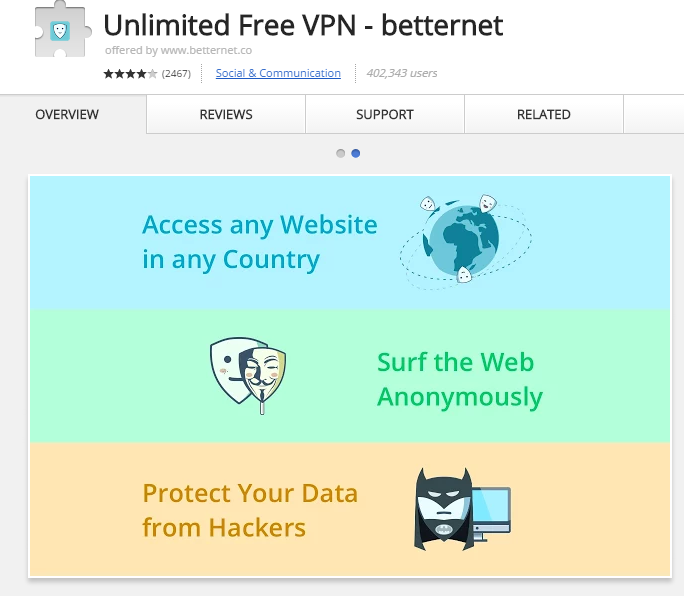 betternet vpn google chrome