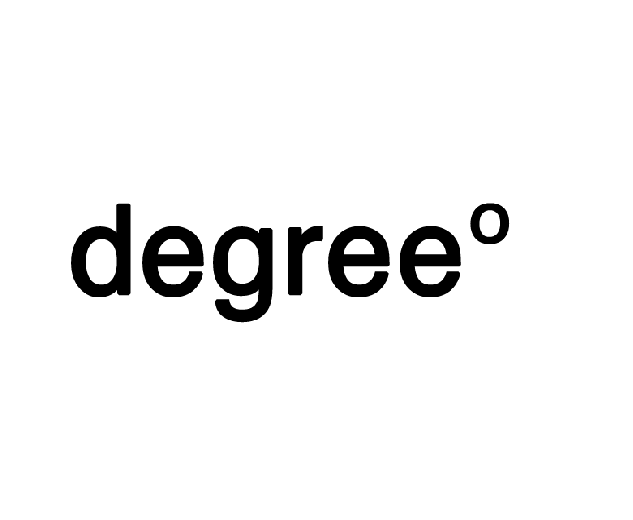 degree symbol in word
