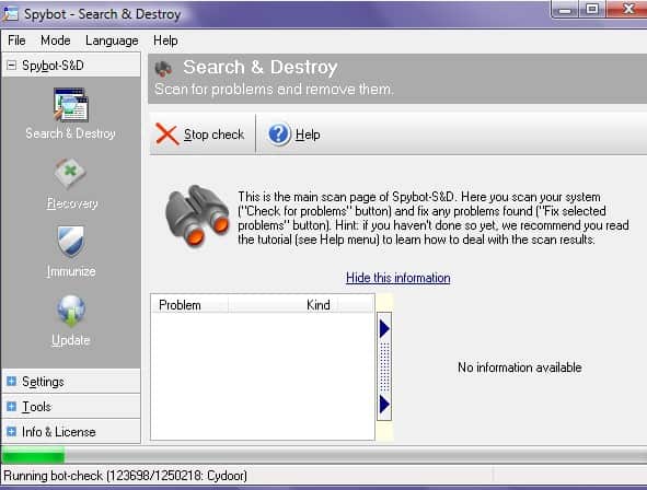 spybot uninstall tool windows 7