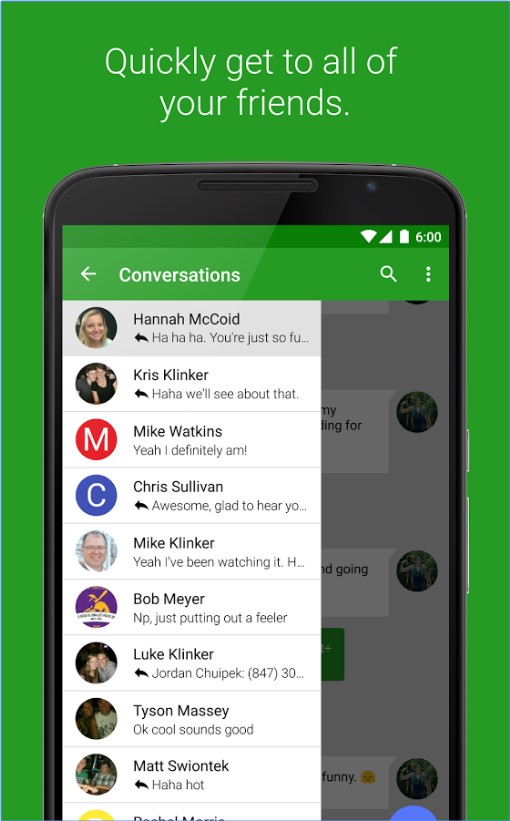 sms message app download for android