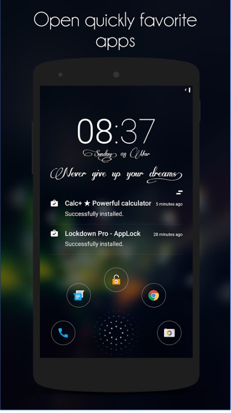 lock screen countdown clock android