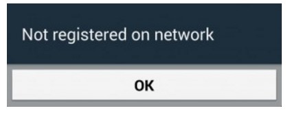 how to fix not registered on network