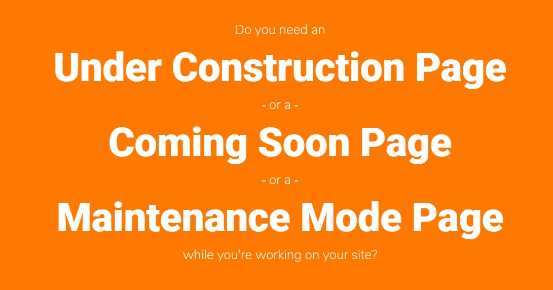 Under Construction page plugin review