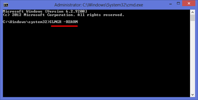 rearm windows 7 command line