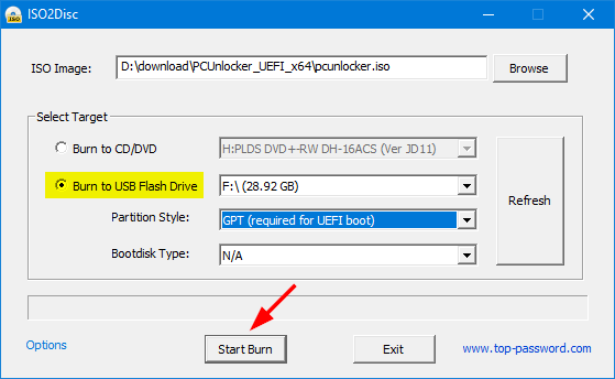 pcunlocker bootable usb